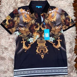 Gold Chains Collar Shirt